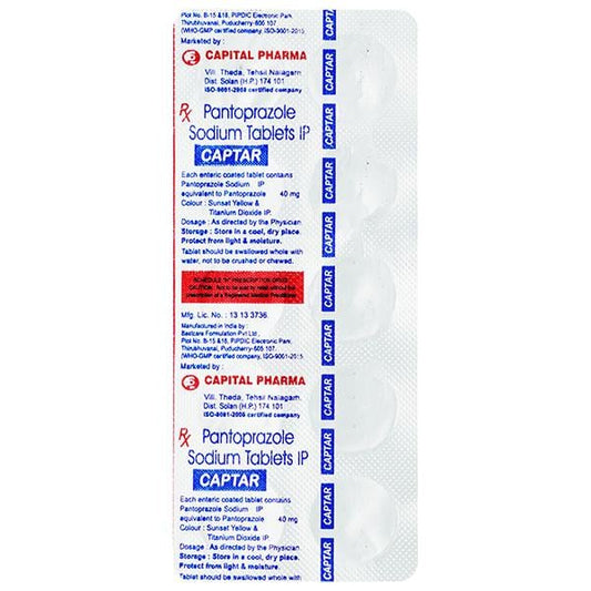 Captar 40mg Tablet 10'S