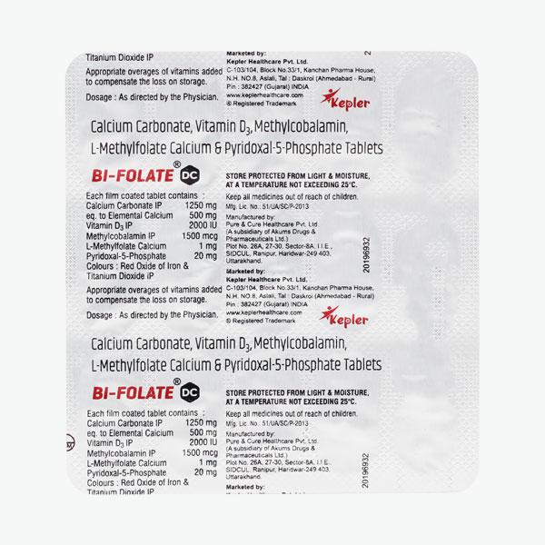 BI FOLATE DC Tablet 15's - Global Surgicals