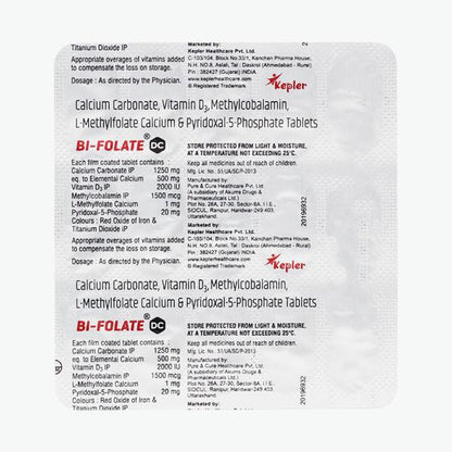 BI FOLATE DC Tablet 15's - Global Surgicals