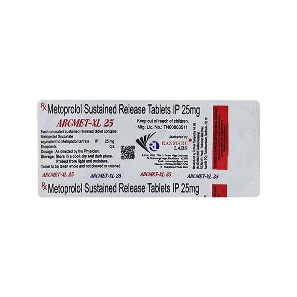 ARCMET XL 25mg Tablet 10's