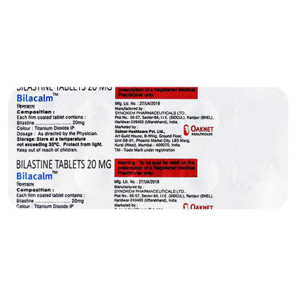 BILACALM Tablet 10's - Global Surgicals
