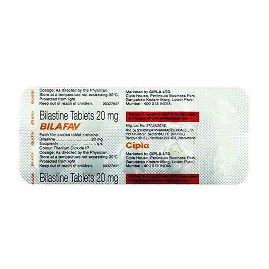 BILAFAV 20 Tablet 10's - Global Surgicals