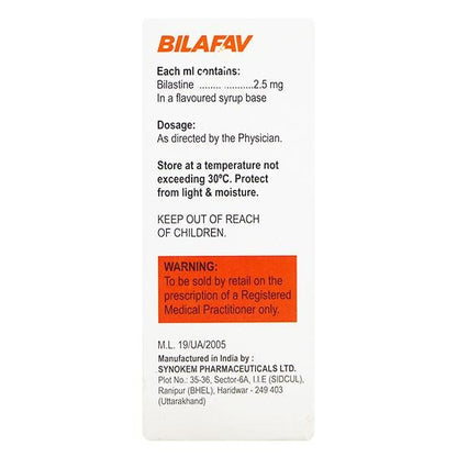 BILAFAV STRAWBERRY FLAVOUR Oral Solution 60ml - Global Surgicals