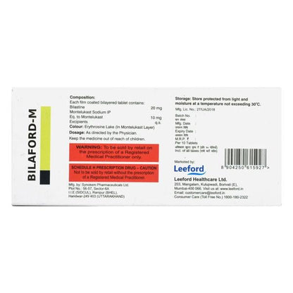 BILAFORD M Tablet 10's - Global Surgicals