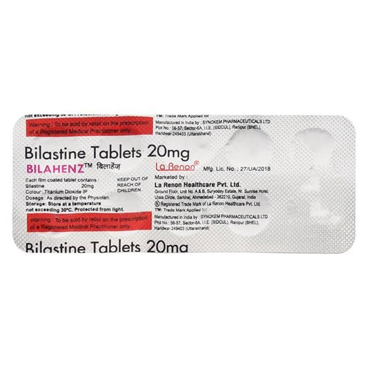 BILAHENZ 20mg Tablet 10's - Global Surgicals