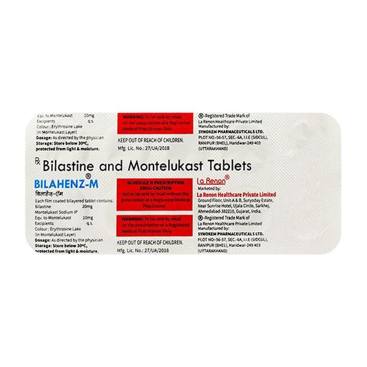 BILAHENZ M Tablet 10's - Global Surgicals