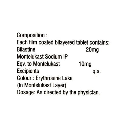 BILAMED M Tablet 10's - Global Surgicals