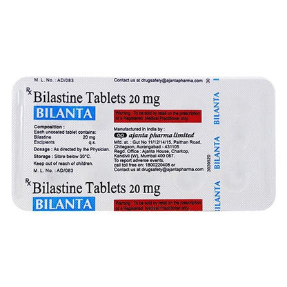 BILANTA 20mg Tablet 10's - Global Surgicals