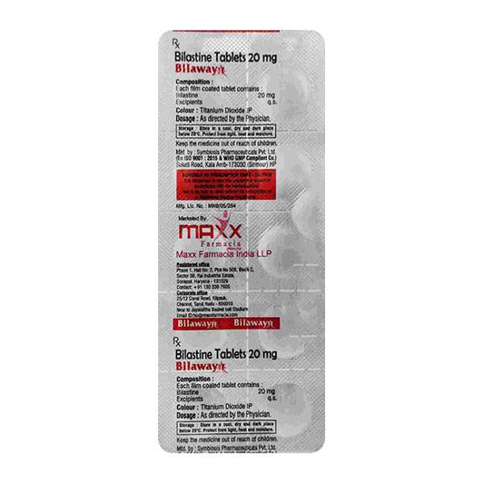 BILAWAY 20 Tablet 10's - Global Surgicals