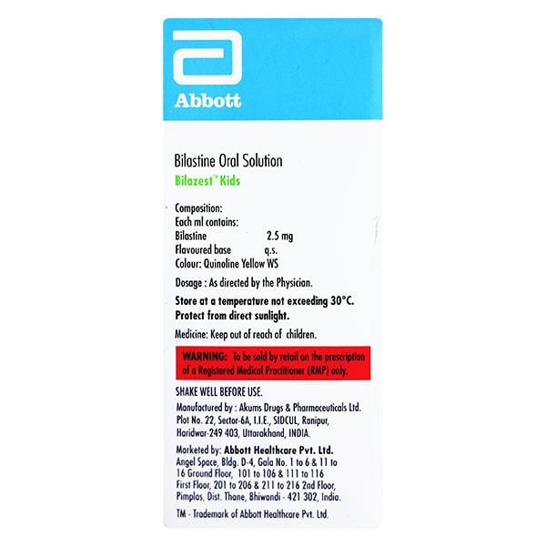 BILAZEST KIDS Oral Solution 60ml - Global Surgicals