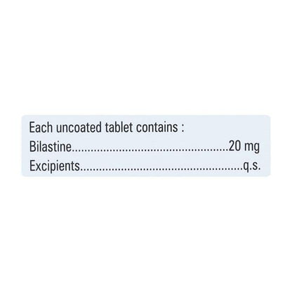 BILLACARE 20 Tablet 10's - Global Surgicals
