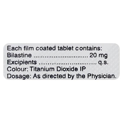 BILLARGIC 20mg Tablet 10's - Global Surgicals