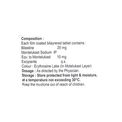 BILLASI M Tablet 10's - Global Surgicals