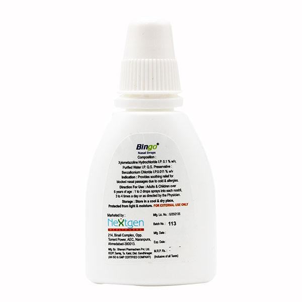 BINGO Nasal Drops 10ml - Global Surgicals