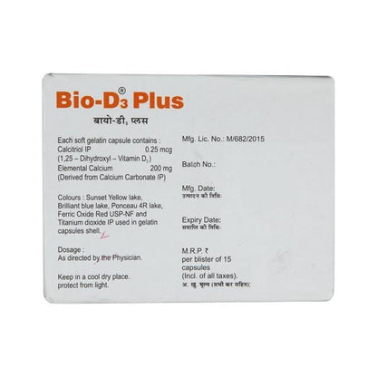 BIO D3 Plus Capsule 15'S - Global Surgicals