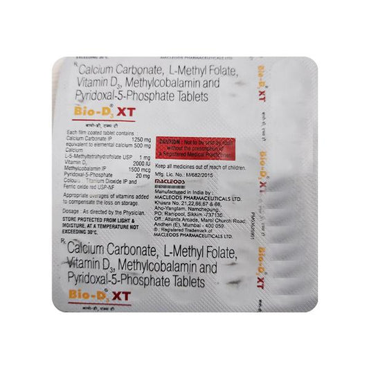 BIO D3 XT Tablet 15's - Global Surgicals