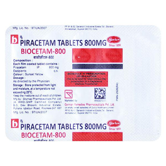 BIOCETAM 800 Tablet 10's - Global Surgicals