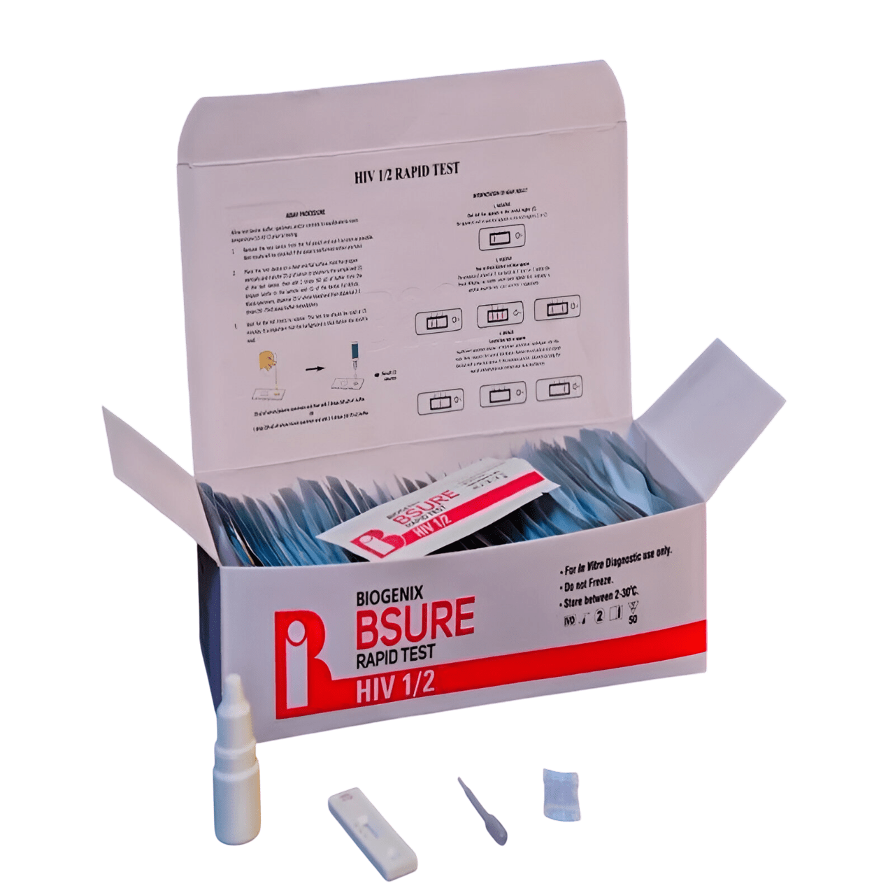 Biogenix 1/2 HIV Rapid Card - Global Surgicals