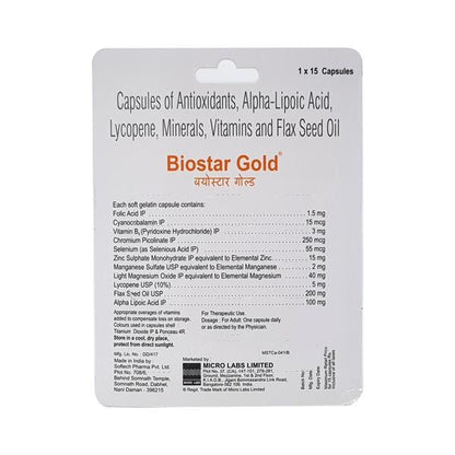 BIOSTAR GOLD Capsule 15's - Global Surgicals