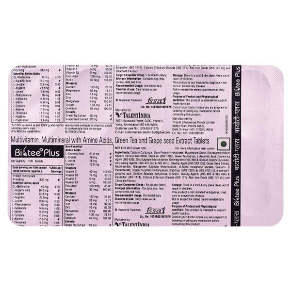 Biotee Plus Tablet 10'S - Global Surgicals