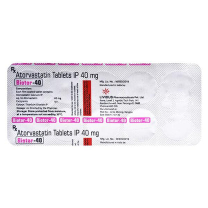 BIOTOR 40mg Tablet 10's - Global Surgicals
