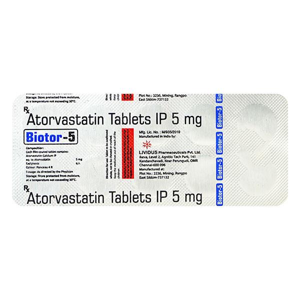 BIOTOR 5 Tablet 10's - Global Surgicals