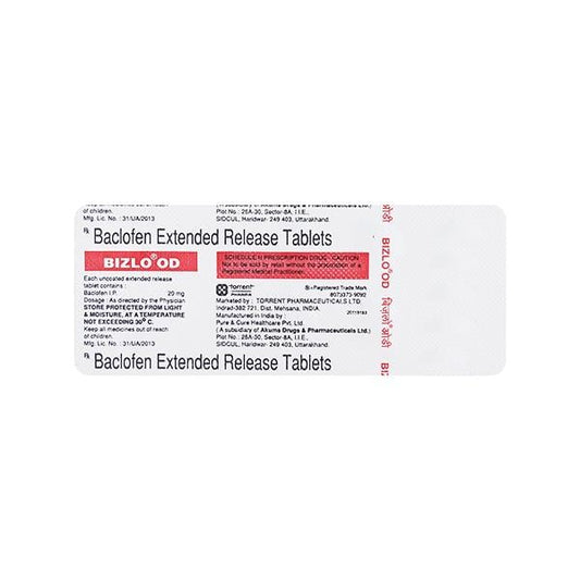 Bizlo OD 20mg Tablet 10'S - Global Surgicals