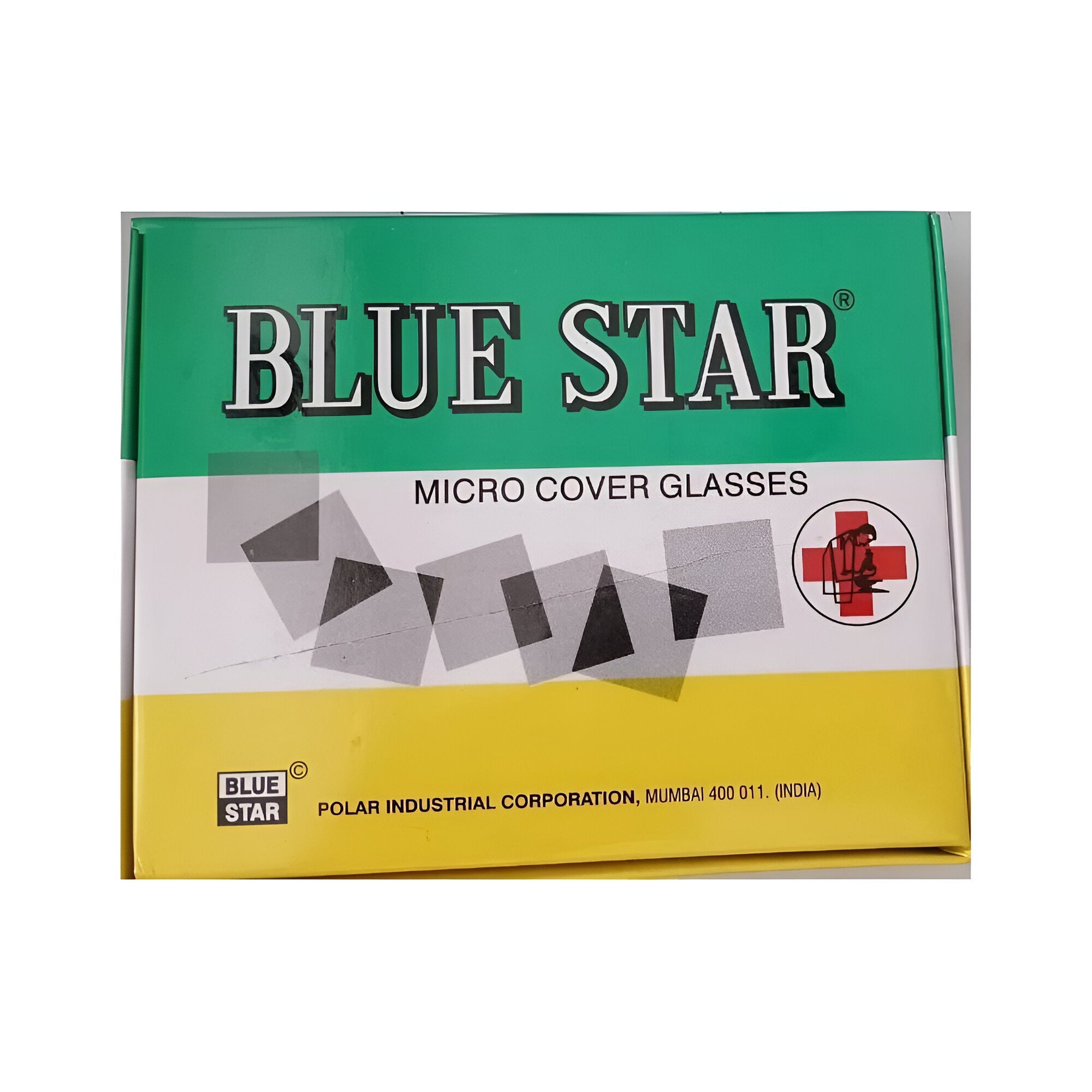 Blue Star Glasses Square No.1 22 x 22mm 10gms Coverslip - Global Surgicals