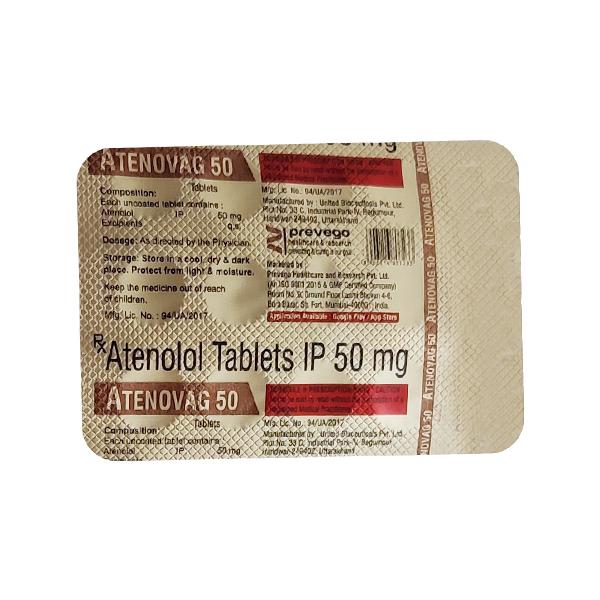 ATENOVAG 50 Tablet 14's