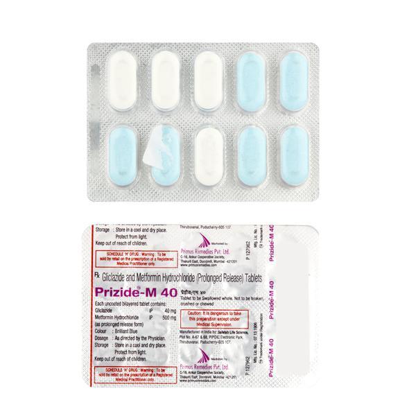 Prizide M 40/500mg Tablet 10'S
