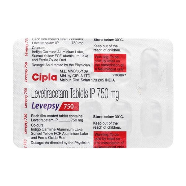 Levepsy 750mg Tablet 10'S