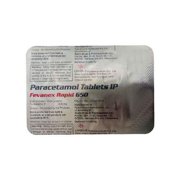 FEVANEX RAPID 650 Tablet 10's