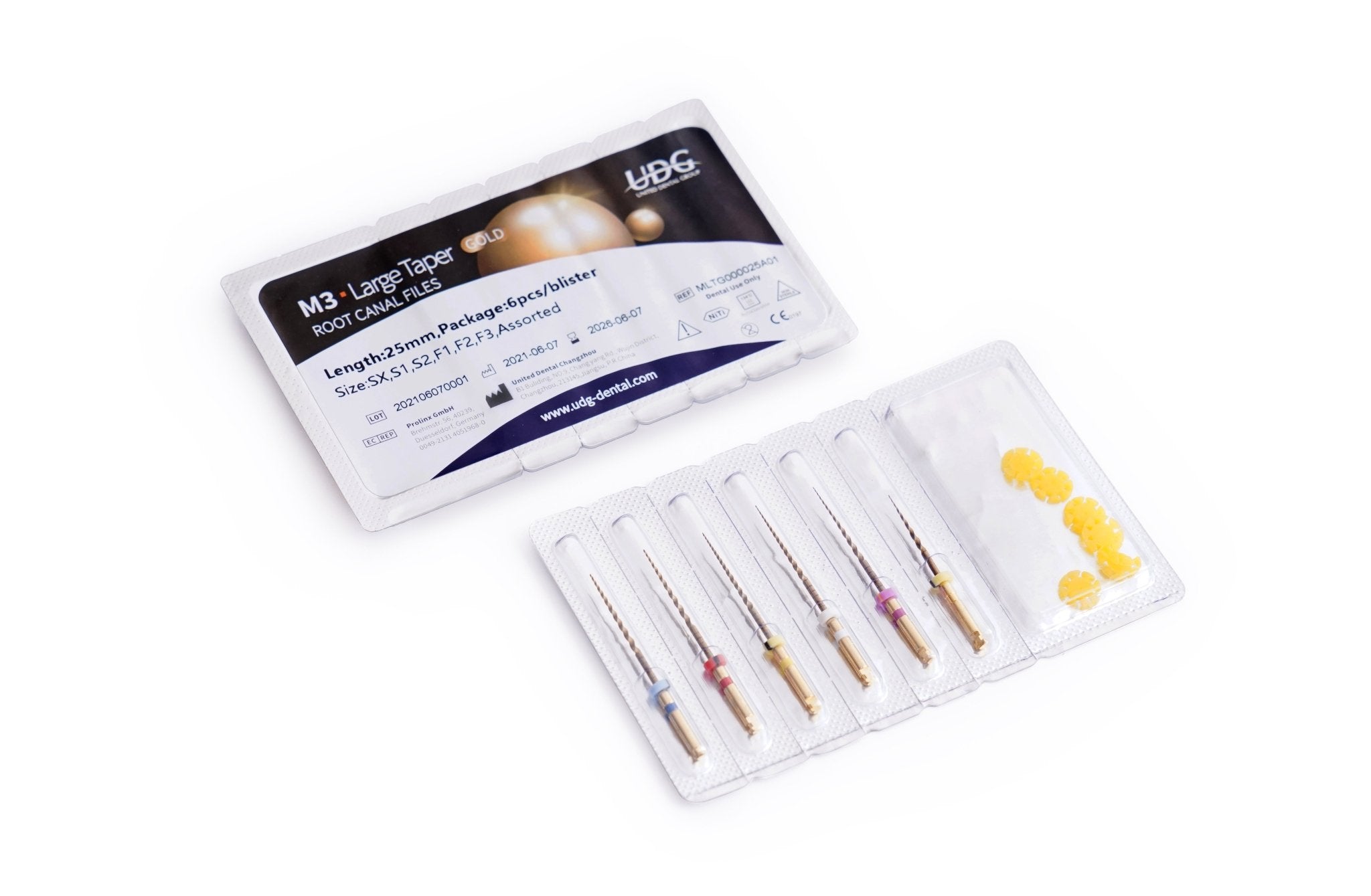 Bondent M3 Large Taper Gold NiTi Rotary Files - Global Surgicals