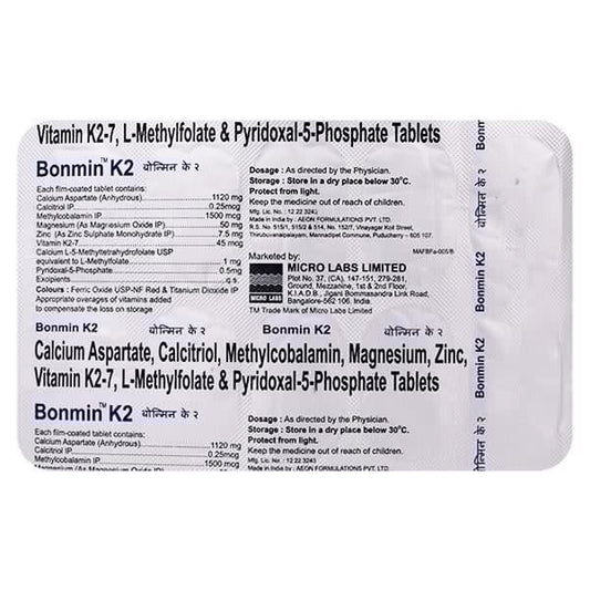 Bonmin K2 Tablet 10'S - Global Surgicals
