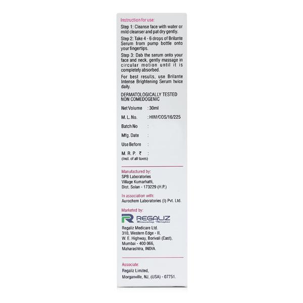 BRILANTE INTENSE BRIGHTENING Serum 30ml - Global Surgicals