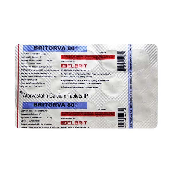 BRITORVA 80mg Tablet 15's - Global Surgicals