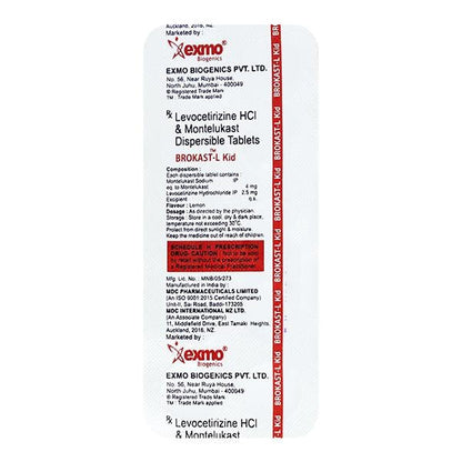 BROKAST L KID Dispersible Tablet 10's - Global Surgicals