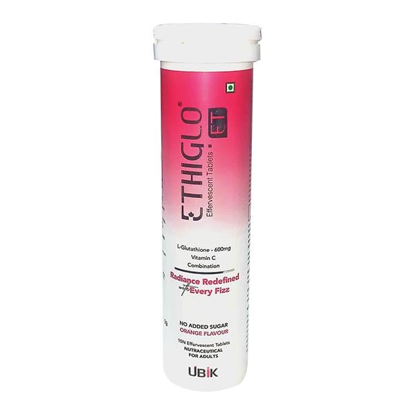 ETHIGLO ET NO ADDED SUGAR ORANGE FLAVOUR Effervescent Tablet 15's
