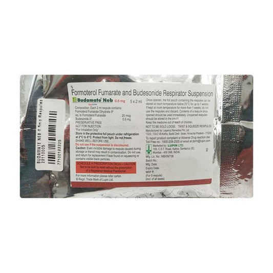 BUDAMATE NEB 0.5mg Respules 5x2ml - Global Surgicals