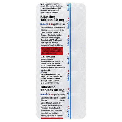 BULARID L 40 Tablet 10's - Global Surgicals