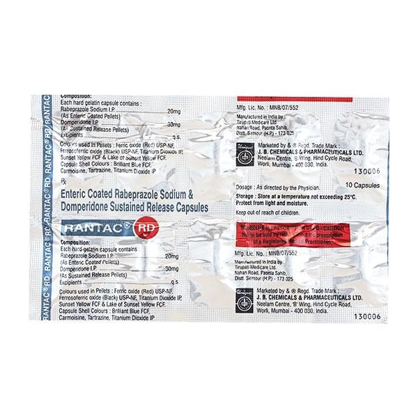 RANTAC RD 30/20mg Capsule 10's