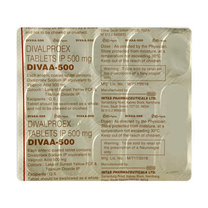 Divaa 500mg Tablet 15'S