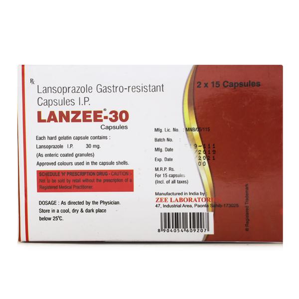 LANZEE 30mg Capsule 15's