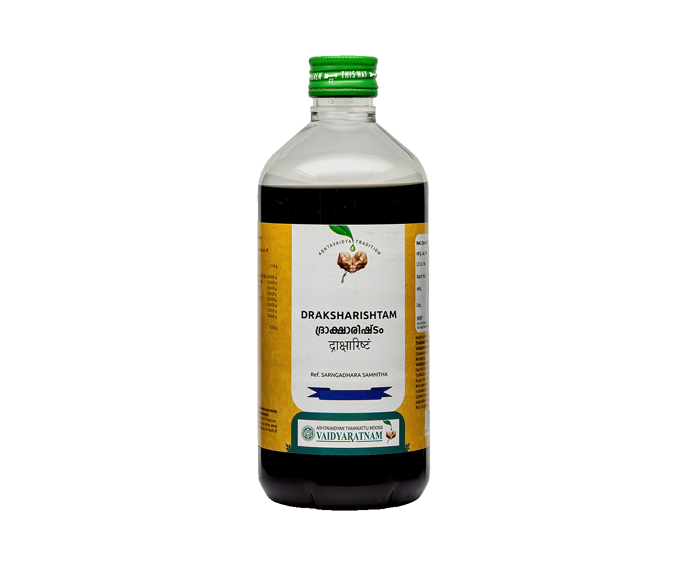 Draksharishtam 450 ml - Vaidyaratnam Ayurveda