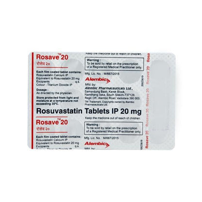 Rosave 20mg Tablet 15'S