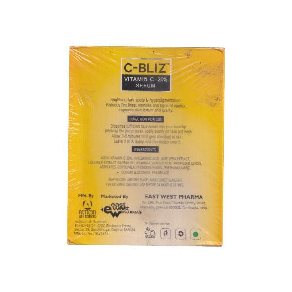 C BLIZ VITAMIN C 20% Serum 20ml - Global Surgicals
