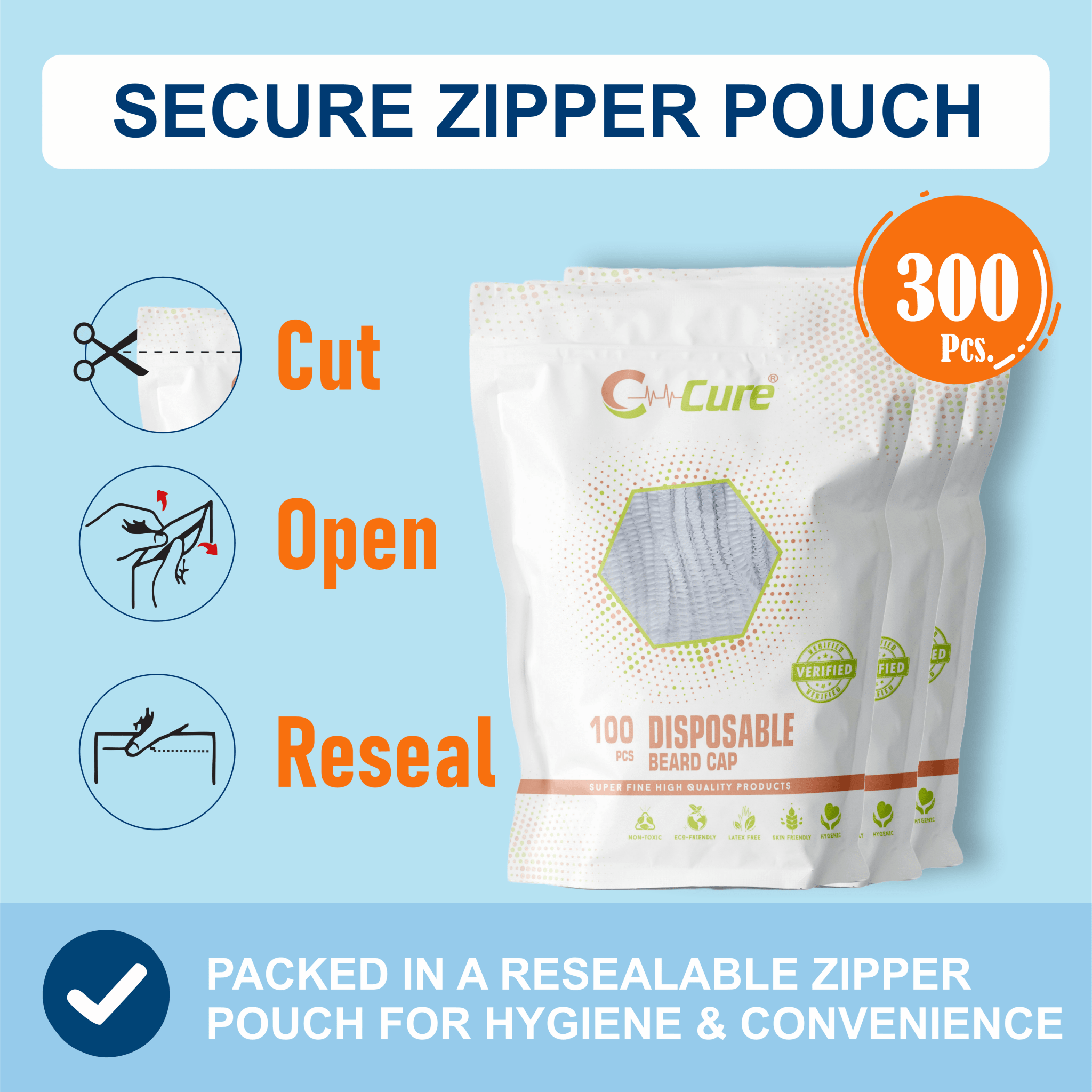 C Cure Disposable Beard Cap - Global Surgicals