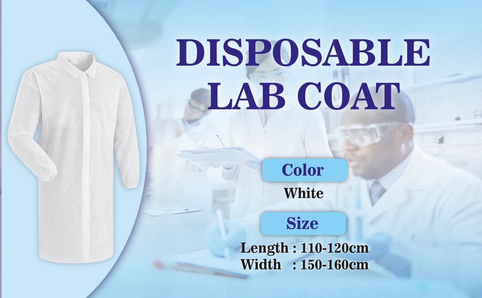 C Cure Disposable Non Woven Lab Coat - Global Surgicals