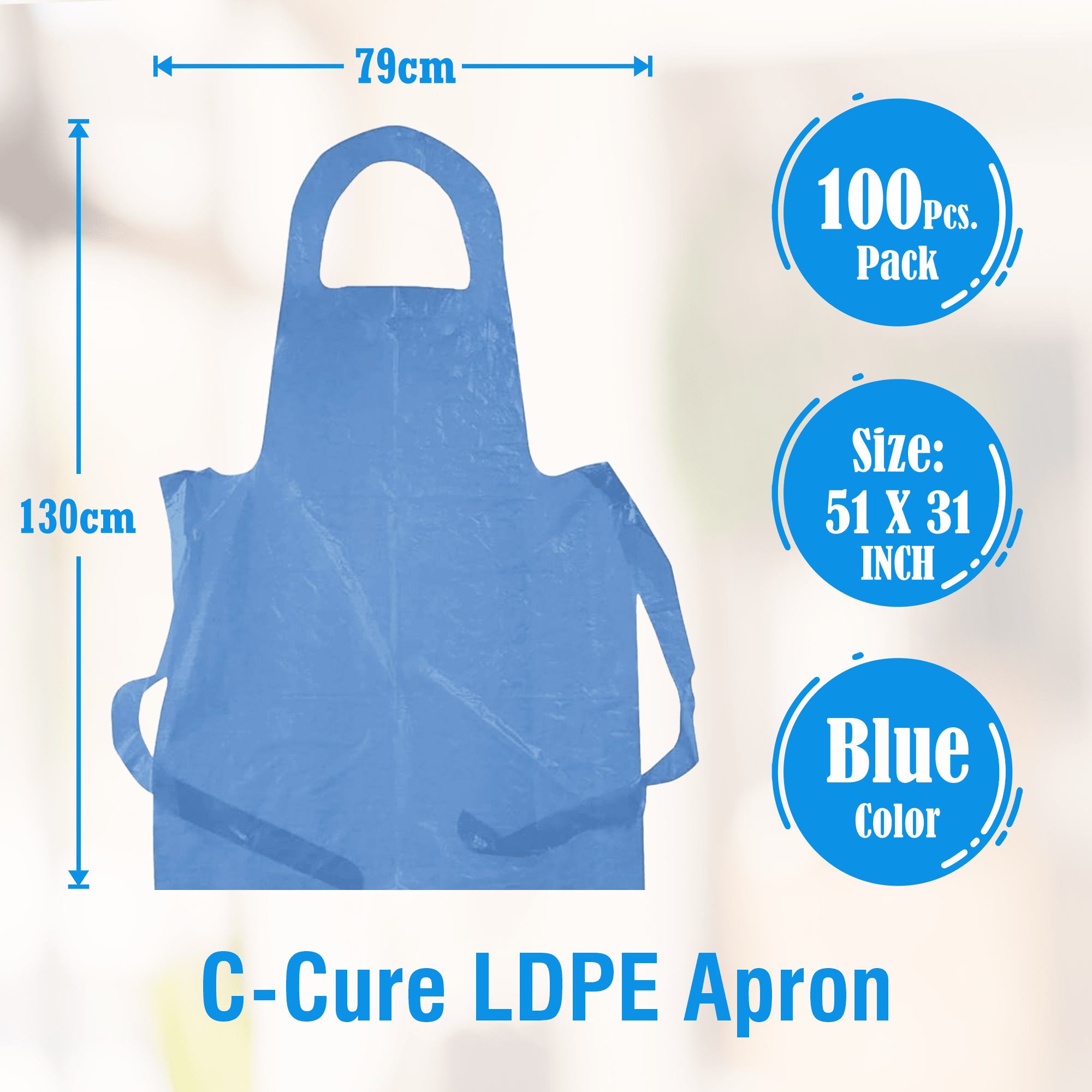 C - Cure Disposable Plastic Apron - Global Surgicals