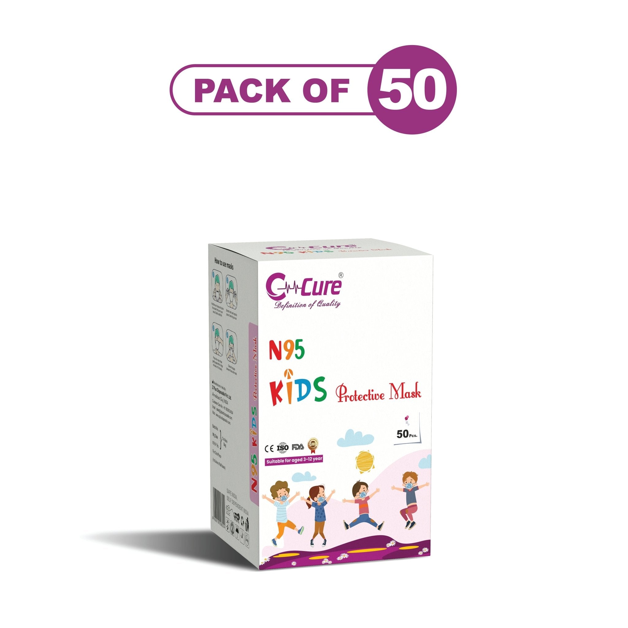 C - Cure N95 Kids Protective Face Mask - Global Surgicals